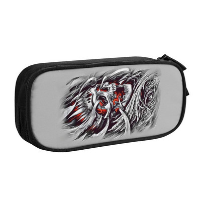 Šausmu nāves galvaskauss korejiešu zīmuļu futrālis meitenēm zēniem liela ietilpība Helovīna gotikas skeleta zīmuļu maciņš studentiem kancelejas preces