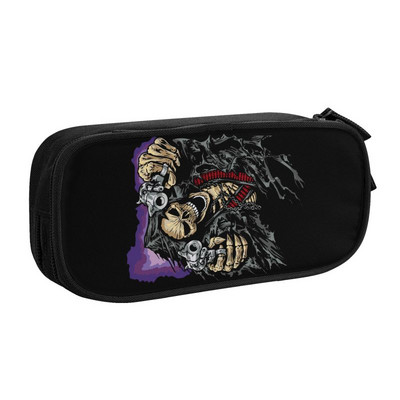 Šausmu nāves galvaskauss korejiešu zīmuļu futrālis meitenēm zēniem liela ietilpība Helovīna gotikas skeleta zīmuļu maciņš studentiem kancelejas preces