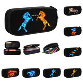 Cutie de creion Kawaii personalizată, personalizată, pentru băiat, fată, de mare capacitate, cutie de creion de artă cu animale abstracte, școală pentru elevi