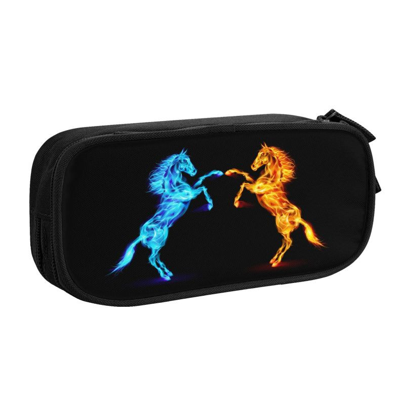 Cutie de creion Kawaii personalizată, personalizată, pentru băiat, fată, de mare capacitate, cutie de creion de artă cu animale abstracte, școală pentru elevi