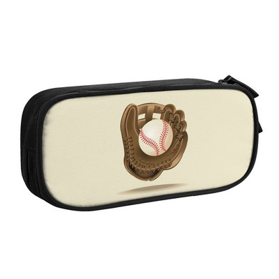 Προσαρμοσμένη μπάλα Softball Kawaii Μολυβοθήκη για κορίτσια αγόρια Μεγάλης χωρητικότητας Flame Baseball Pencil Box Σχολικά αξεσουάρ