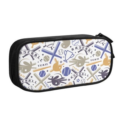 Προσαρμοσμένη μπάλα Softball Kawaii Μολυβοθήκη για κορίτσια αγόρια Μεγάλης χωρητικότητας Flame Baseball Pencil Box Σχολικά αξεσουάρ