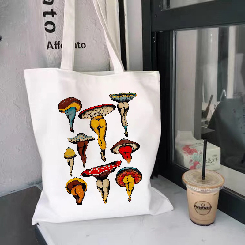 2021. Ženska platnena torba na rame Studentska torba Frog Ženska torba Korejska moda Torba za višekratnu upotrebu velikog kapaciteta