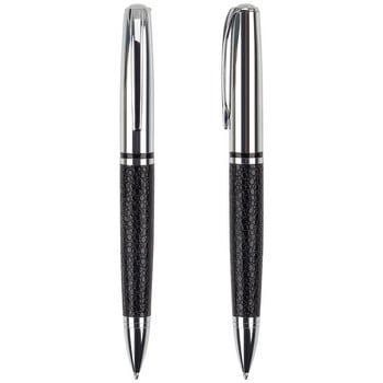 Моден дизайн PU кожена висококачествена метална химикалка Бизнес мъжка писалка с подпис Купете 2 Изпратете подарък