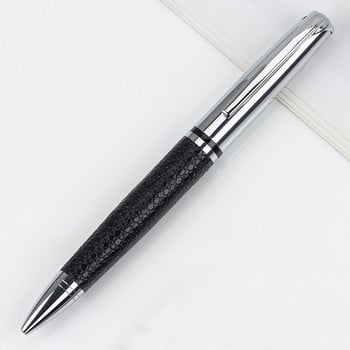 Моден дизайн PU кожена висококачествена метална химикалка Бизнес мъжка писалка с подпис Купете 2 Изпратете подарък