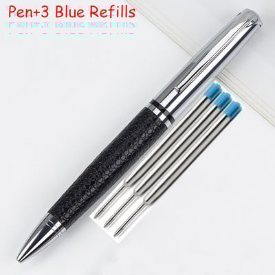 Modni dizajn PU kožna visokokvalitetna metalna kemijska olovka Poslovna muška olovka za pisanje s potpisom Kupi 2 Pošalji poklon