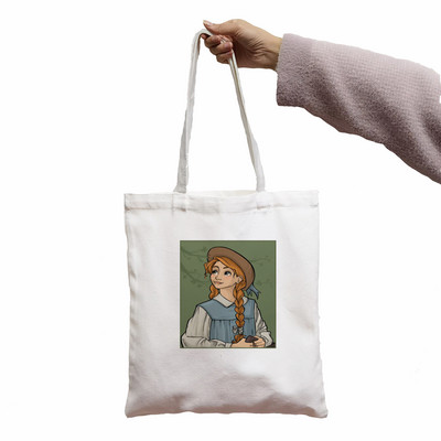Ženska Anne Shirley platnena velika torba Djevojka Horor Crtić Veliki kapacitet Shopper torbica Moda Studer Poklon za učitelja