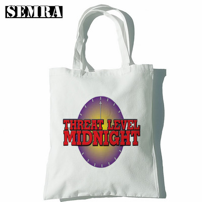 Biroja TV šovs Dunder Mifflin papīra uzņēmuma plecu audekla somas Lielas ietilpības koledžas Harajuku rokassomu sieviešu iepirkumu soma