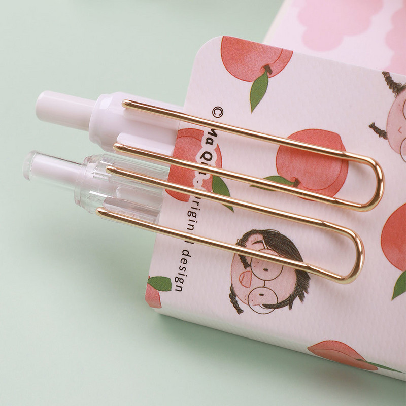 2kom Fruit Party gel olovke s tintom, breskvasto narančasto zelena, 0,5 mm kemijska olovka crne boje, pisaća olovka za uredske učenike A6288