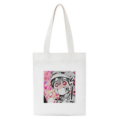 Japanska anime toaletna školjka Hanako Kun Eko platnena torba za kupnju Manga velike torbe Harajuku ženska torba za rame Torba za kupovinu Ručna torba