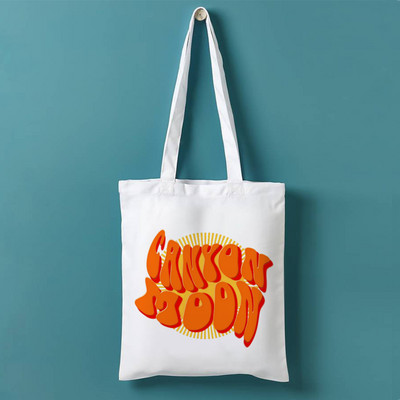 Vintage Fine Line Black Print Ženska platnena torba za kupnju Tretirajte ljude s ljubaznošću Eko Harajuku torbe za kupnju Letter