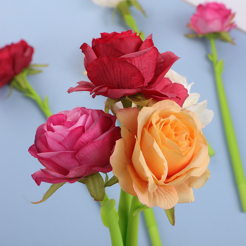 4-dijelna Lytwtw's Cute Kawaii Rose Flower Gel Pen Uredski školski pribor Pribor Kreativna Slatka Pretty Lovely Mekana olovka