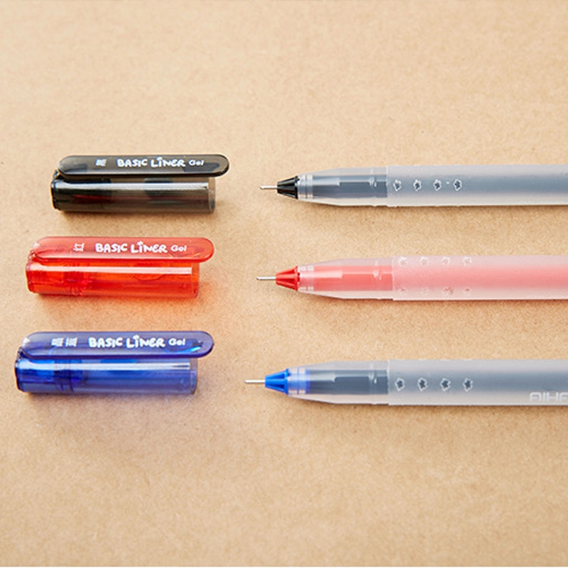 12 kom/kutija Gel olovke Super velikog kapaciteta, bez ponovnog punjenja, Fina točka 0,5 mm Glatko pisanje Brzo sušeće gel olovke, slatke, stacionarne