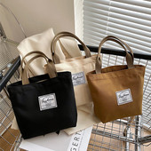 Male platnene torbe za žene Jednostavne ženske djevojke Kupovina na patentni zatvarač Dizajnerska torbica za 2023. Ležerna torba za plažu Eko torba Torbica