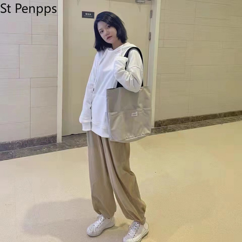 Ženska velika torba Estetska jednobojna studentska ručna torba Torba na rame velikog kapaciteta Oxford torba za plažu za višekratnu upotrebu 2022.