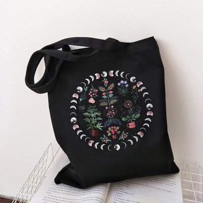 Harajuku Mushroom plecu soma Audekla soma Harajuku pircēju soma Modes ikdienas vasaras plecu somas Tote Shopper Bag