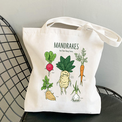 Harajuku Mushroom plecu soma Audekla soma Harajuku pircēju soma Modes ikdienas vasaras plecu somas Tote Shopper Bag