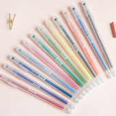 1 kom Jednostavna prozirna gel olovka 0,5 mm 12 boja Student Mark Dairy Scrapbooking DIY ukrasne olovke u boji Pribor