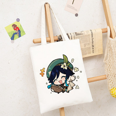 Genshin Impact Game Shoper Kawaii Τσάντες Χαριτωμένα Cartoon Shopper Καμβά Τσάντα Tote Shopee Store Shoppers Τσάντες Γυναικείες τσάντες αγορών