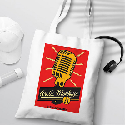 Arctic Monkeys iepirkumu soma atkārtoti lietojama bolsa džutas soma eko iepirkumu soma, austa džuta