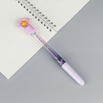 5 komada Kawaii Moon Liquid Quicksand Gel olovka Neutralna olovka Šljokice Ukrasna olovka s potpisom Školski uredski pribor Pribor