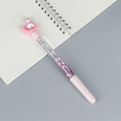 5 komada Kawaii Moon Liquid Quicksand Gel olovka Neutralna olovka Šljokice Ukrasna olovka s potpisom Školski uredski pribor Pribor