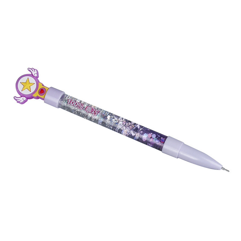 5 komada Kawaii Moon Liquid Quicksand Gel olovka Neutralna olovka Šljokice Ukrasna olovka s potpisom Školski uredski pribor Pribor