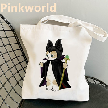 Αθλητική κουζίνα Αθλητική γάτα Εκτύπωση Cool Shopper Bag Shopper Μαύρη Λευκή Γυναικεία Μόδα shopper τσάντα ώμου Tote bag, Drop Ship