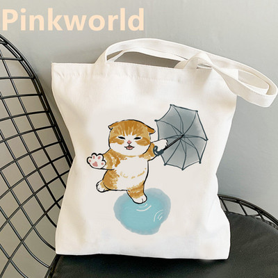 Attendance kuhinja Atletski mačji print Cool Shopper Bag Shopper Crno-bijela Ženska modna shopping torba na rame Velika torba, isporuka