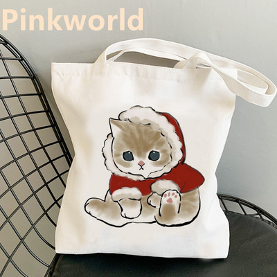 Attendance kuhinja Atletski mačji print Cool Shopper Bag Shopper Crno-bijela Ženska modna shopping torba na rame Velika torba, isporuka