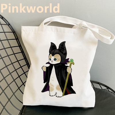 Attendance kuhinja Atletski mačji print Cool Shopper Bag Shopper Crno-bijela Ženska modna shopping torba na rame Velika torba, isporuka