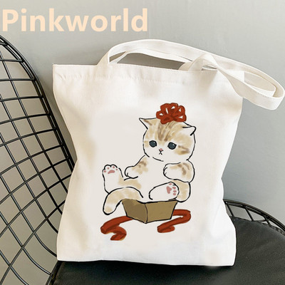 Attendance kuhinja Atletski mačji print Cool Shopper Bag Shopper Crno-bijela Ženska modna shopping torba na rame Velika torba, isporuka