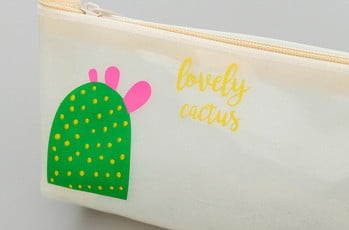 Lovely Cactus Silicone μεγάλης χωρητικότητας Μολυβοθήκη Χαρτικά Αποθήκευση Organizer Τσάντα Σχολική Προμήθεια Γραφείου Χαρτικά δώρου