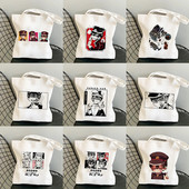 Toalet Bound Hanako Kun Eco Japanski anime print Cool Shopper Bag Shopper Black White Ženske modne shopping torbe Tote