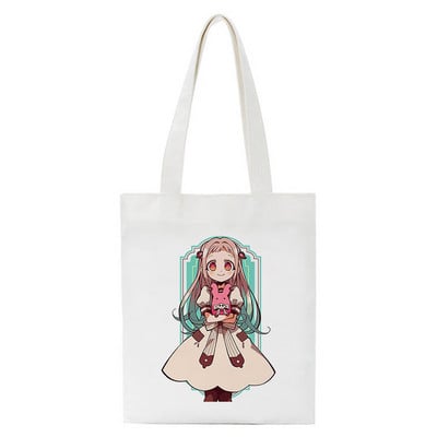 Toalet Bound Hanako Kun Eco Japanski anime print Cool Shopper Bag Shopper Black White Ženske modne shopping torbe Tote