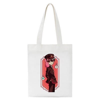 Toalet Bound Hanako Kun Eco Japanski anime print Cool Shopper Bag Shopper Black White Ženske modne shopping torbe Tote