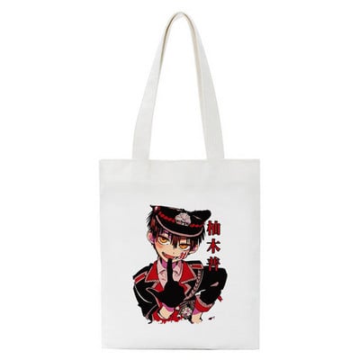 Toalet Bound Hanako Kun Eco Japanski anime print Cool Shopper Bag Shopper Black White Ženske modne shopping torbe Tote