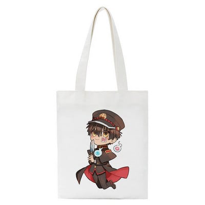 Toalet Bound Hanako Kun Eco Japanski anime print Cool Shopper Bag Shopper Black White Ženske modne shopping torbe Tote