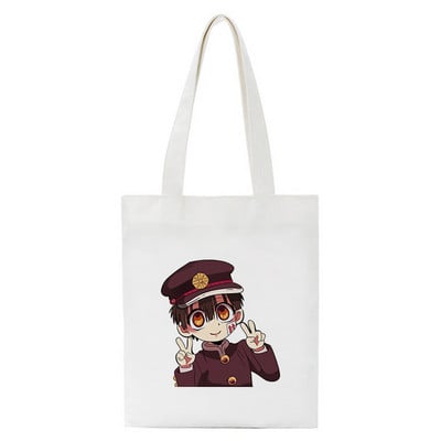 Toalet Bound Hanako Kun Eco Japanski anime print Cool Shopper Bag Shopper Black White Ženske modne shopping torbe Tote