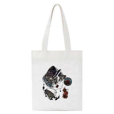 Toalet Bound Hanako Kun Eco Japanski anime print Cool Shopper Bag Shopper Black White Ženske modne shopping torbe Tote