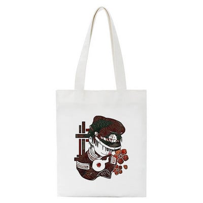 Toalet Bound Hanako Kun Eco Japanski anime print Cool Shopper Bag Shopper Black White Ženske modne shopping torbe Tote