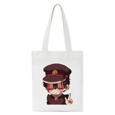 Toalet Bound Hanako Kun Eco Japanski anime print Cool Shopper Bag Shopper Black White Ženske modne shopping torbe Tote