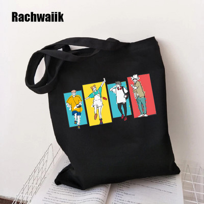 Geantă de cumpărături gotică Geanta de cumpărături Harajuku Geanta de umăr din pânză pentru femei Gotic feminin Punk amuzant Eco Capacitate mare Y2k