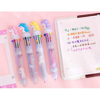 Cute Unicorn 10 Colors στυλό γραφής Kawaii στυλό Rollerball Σχολικό προμήθειες γραφείου Χαρτικά δώρου Papelaria Escolar