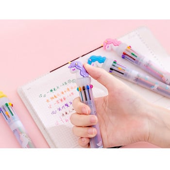 Cute Unicorn 10 Colors στυλό γραφής Kawaii στυλό Rollerball Σχολικό προμήθειες γραφείου Χαρτικά δώρου Papelaria Escolar