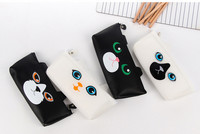 Funny Big Eyes Cat jelly Μολυβοθήκη Χαρτικά Τσάντα αποθήκευσης σχολικά είδη γραφείου Escolar
