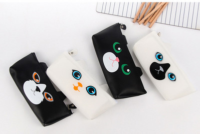 Funny Big Eyes Cat jelly Pencil Case Канцеларски материали Storage Bag офис ученически пособия Escolar