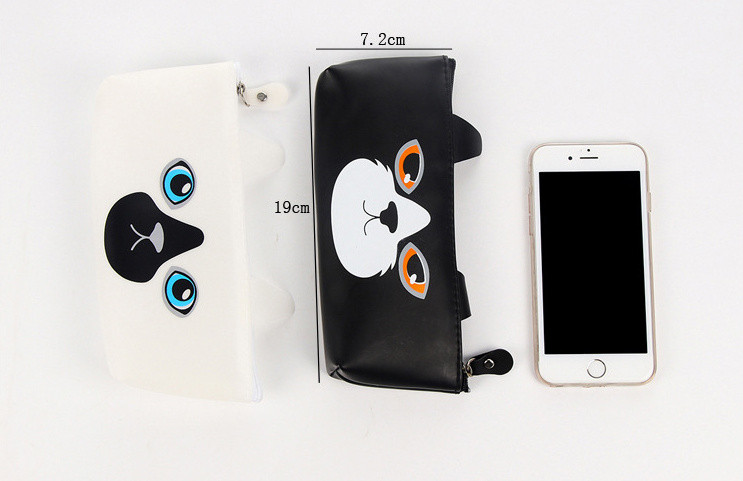 Funny Big Eyes Cat jelly Μολυβοθήκη Χαρτικά Τσάντα αποθήκευσης σχολικά είδη γραφείου Escolar