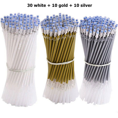 Set pix gel 3 culori auriu/argintiu/alb pixuri gel cerneală albă pentru hârtie neagră stilou alb desen, schiță, proiectare ilustrație