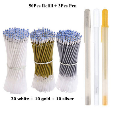 Set pix gel 3 culori auriu/argintiu/alb pixuri gel cerneală albă pentru hârtie neagră stilou alb desen, schiță, proiectare ilustrație